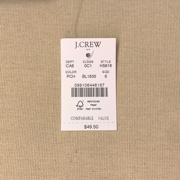 J CREW Brand New 3 ½” Women’s Chino Shorts — size 6 — Pale Chambray Blue NWT - Picture 6 of 7